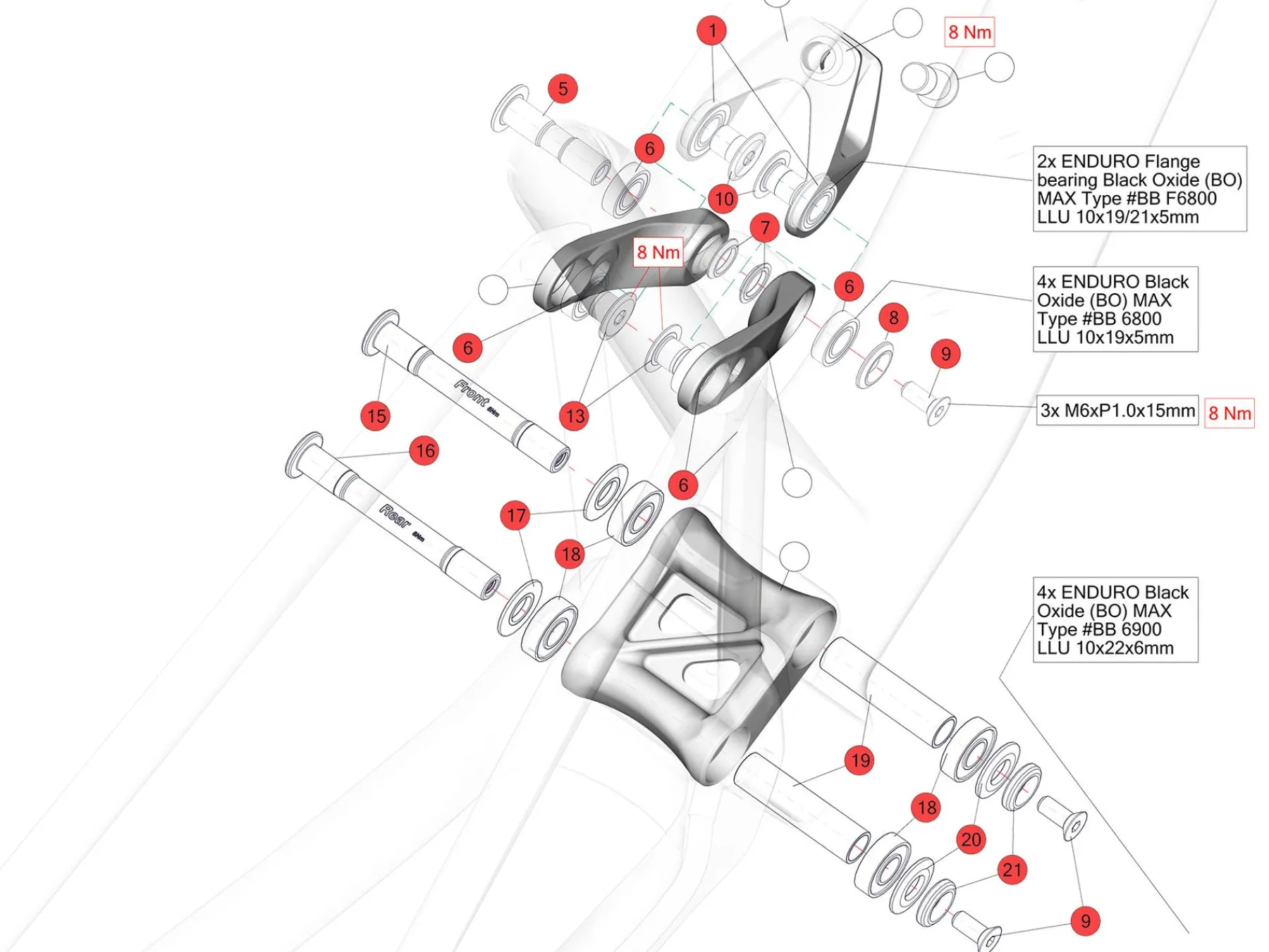 BMC Switzerland Ersatzteile^Bolt Kit - No 28