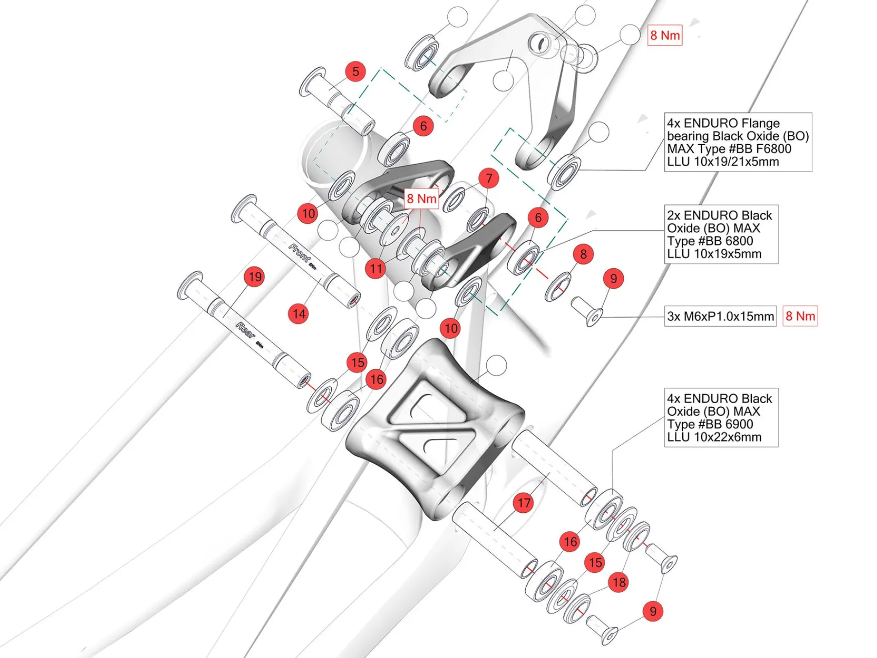 BMC Switzerland Ersatzteile^Bolt Kit - No 29