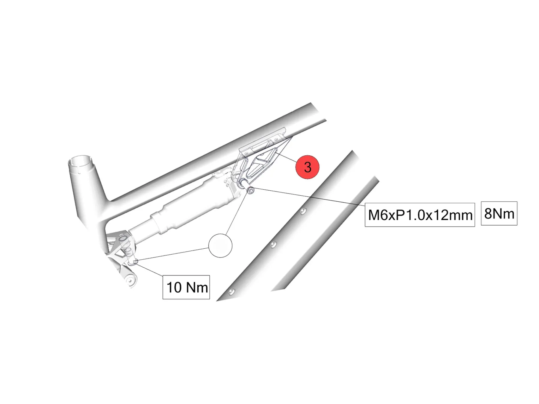 BMC Switzerland Ersatzteile^FS / FS LT Top Tube Shock Mount