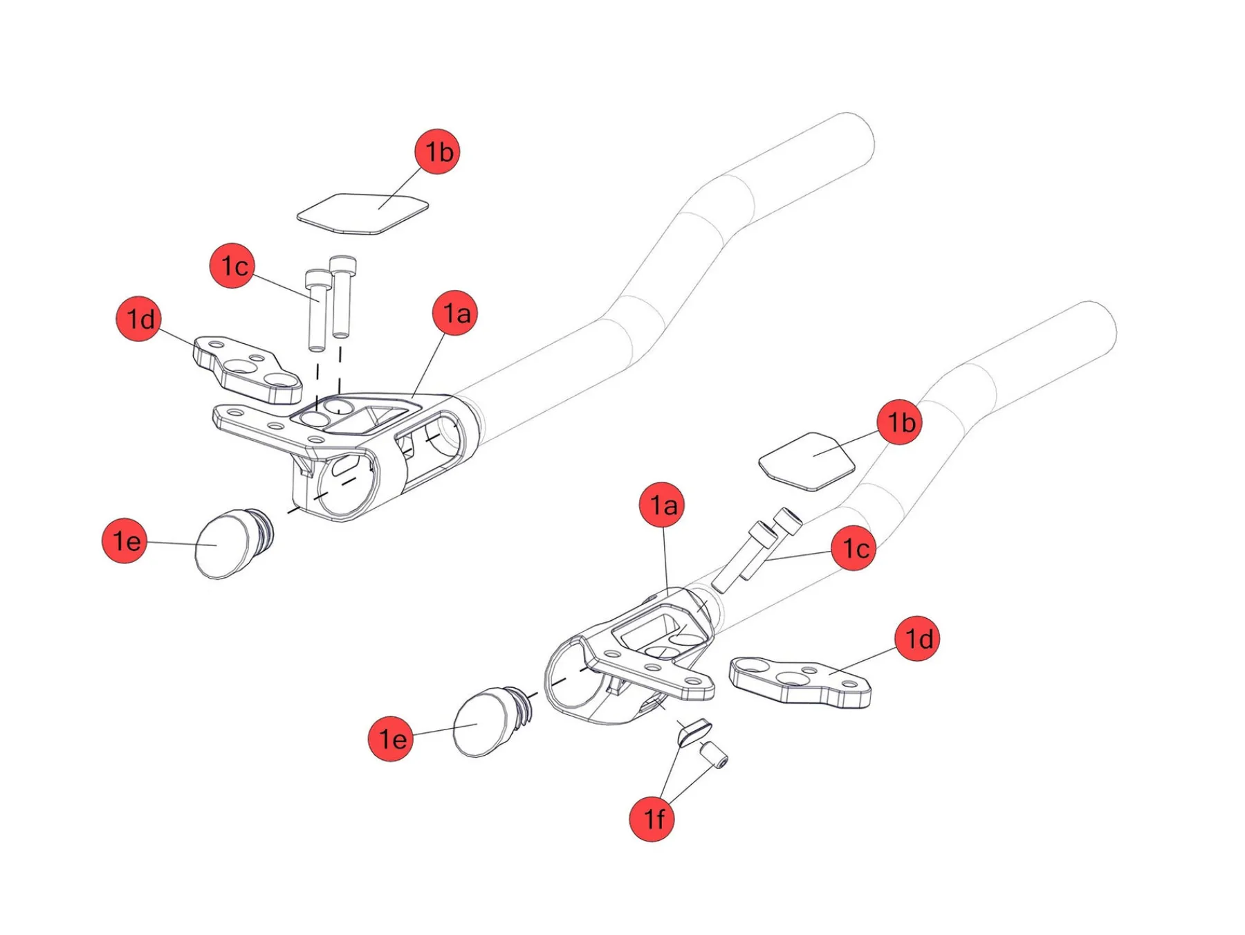 BMC Switzerland Ersatzteile^TM01 Extension Bracket Kit